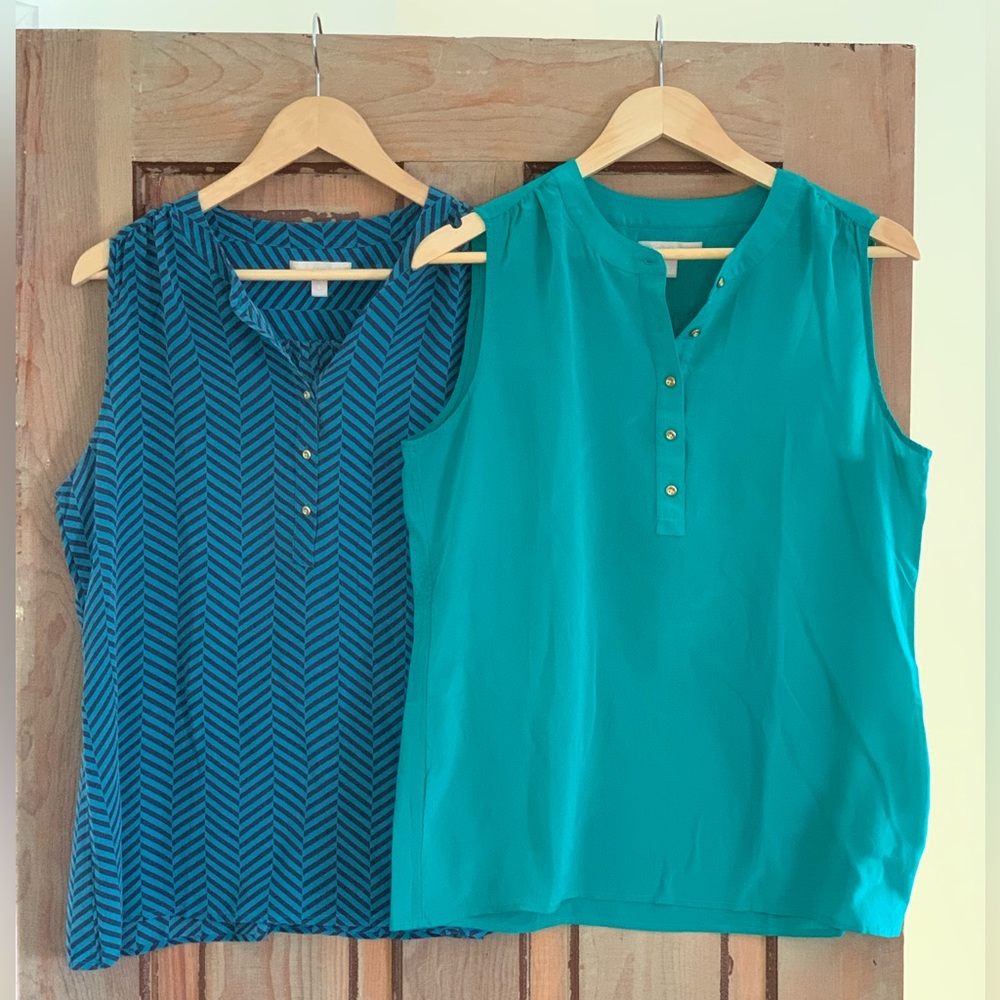 Banana Republic | 100% silk | bundle of 2 blouses | sz L | EUC